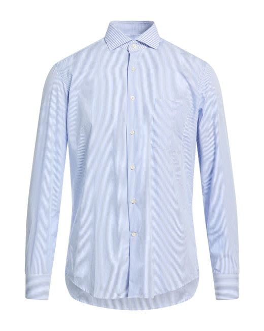 Ghirardelli Blue Shirt Cotton for men
