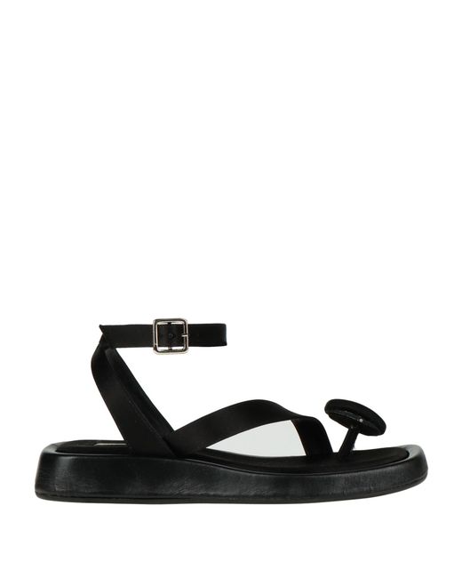 GIA RHW Black Thong Sandal