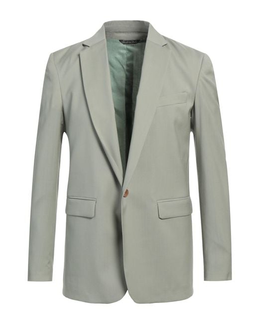 Costumein Green Blazer Virgin Wool for men