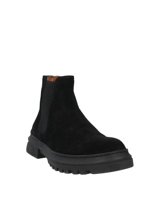 F.LLI RENNELLA Black Ankle Boots Leather for men