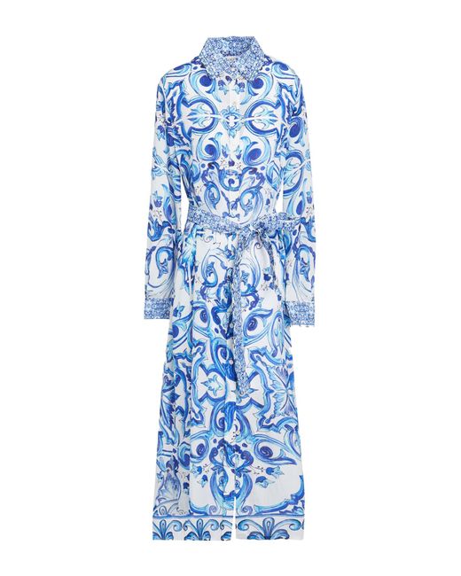 Inoa Blue Midi Dress Silk