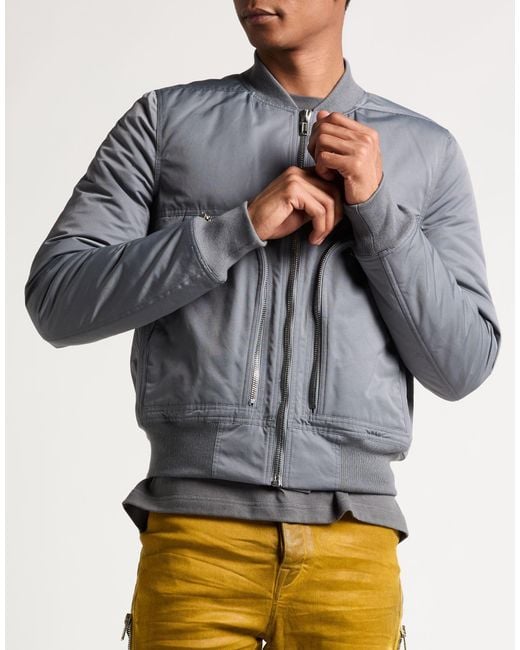 Rick Owens Gray Jacket Polyamide, Cotton for men
