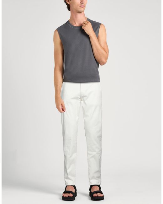 Liu Jo White Pants Cotton, Elastane for men