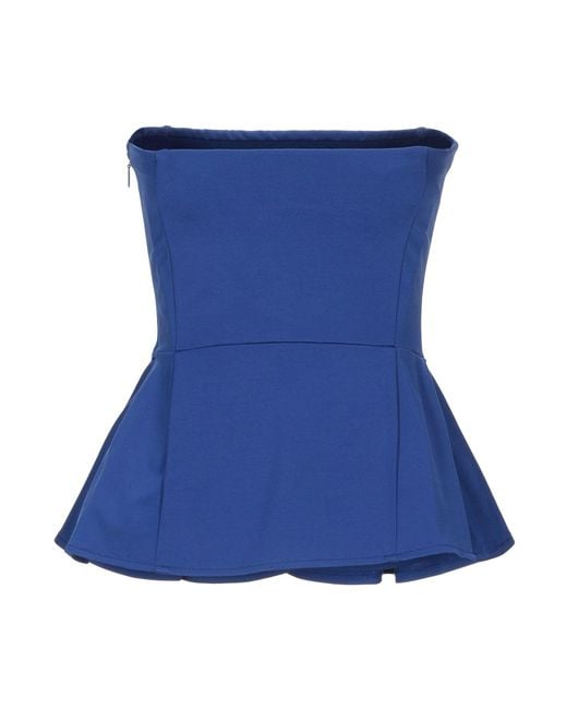 Pinko Blue Top Viscose, Polyamide, Elastane