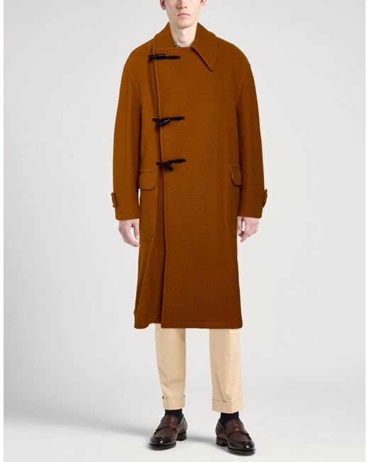 Tagliatore Brown Coat Wool, Polyamide for men