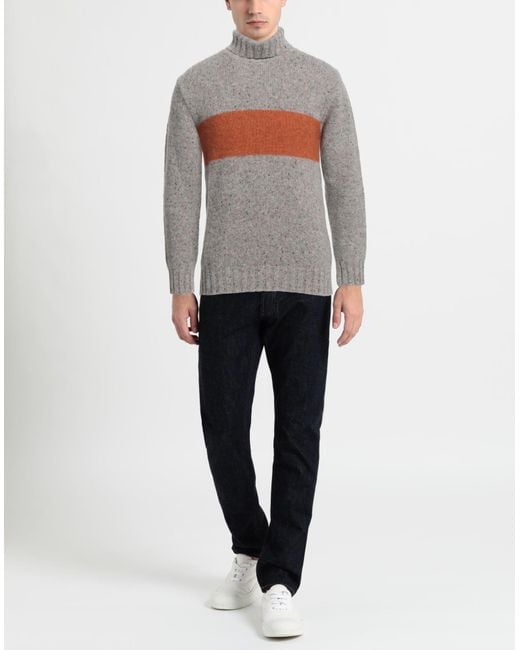 GALLIA Gray Turtleneck for men