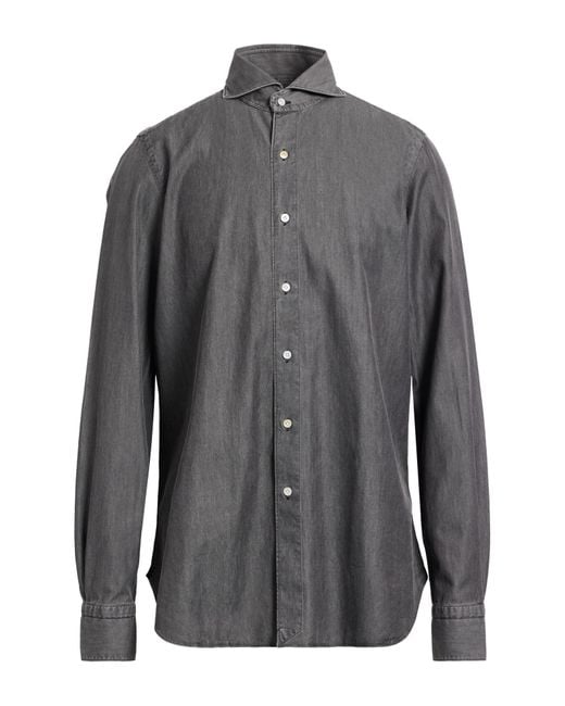Finamore 1925 Jeanshemd in Gray für Herren