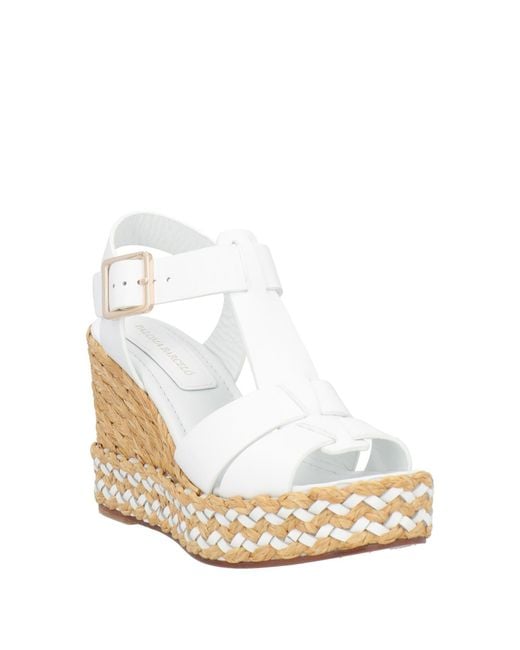 Paloma Barceló Sandals Cow Leather, Natural Raffia