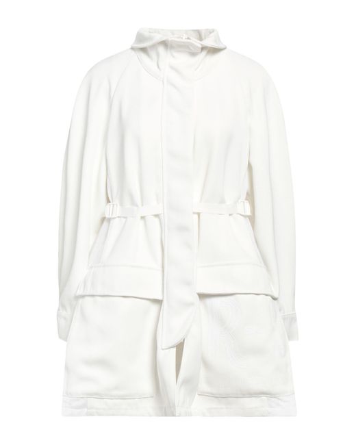 Emporio Armani White Overcoat & Trench Coat