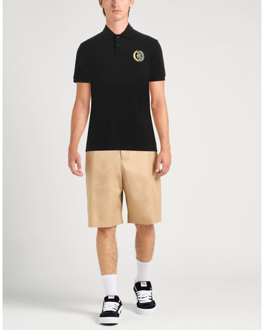 Just Cavalli Black Polo Shirt Cotton for men