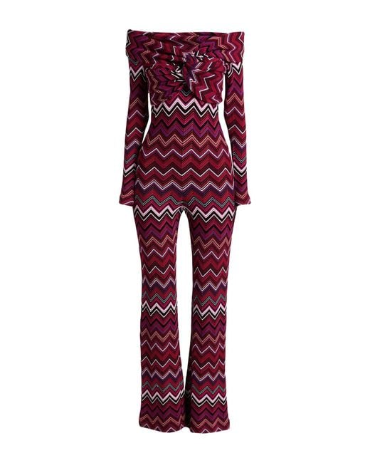 Missoni Red Jumpsuit Viscose, Polyester