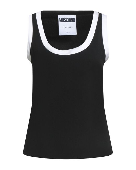 Moschino Black Couture Top Acetate, Viscose