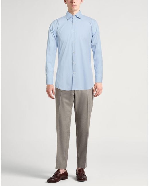 Bagutta Blue Shirt Cotton, Elastane for men