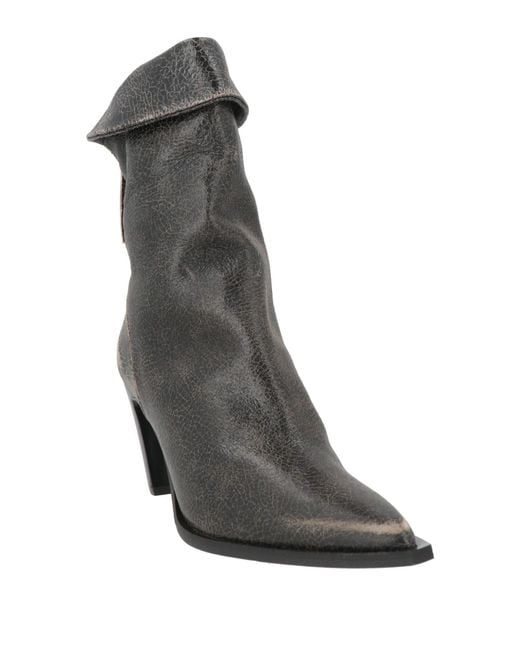 Halmanera Gray Ankle Boots Leather