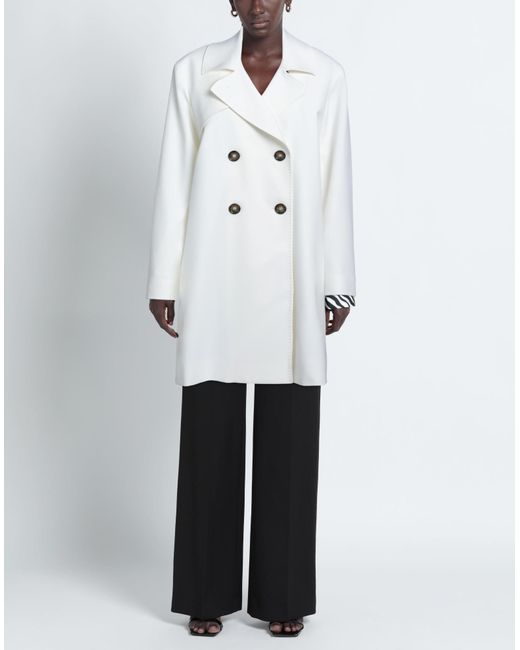 Cinzia Rocca White Overcoat & Trench Coat