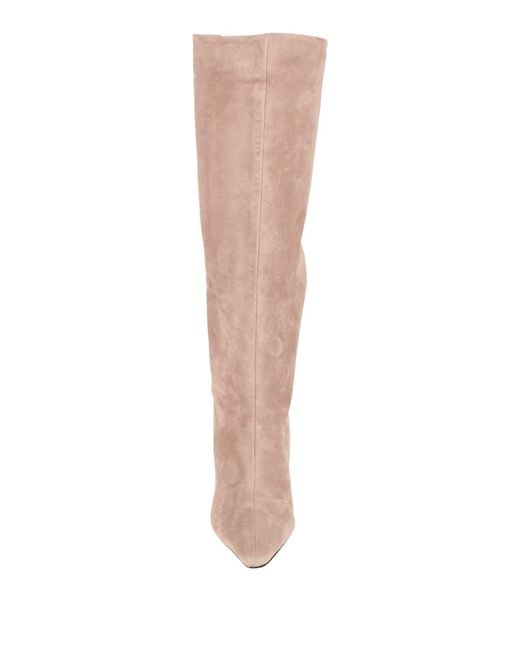 Pollini White Boot Leather