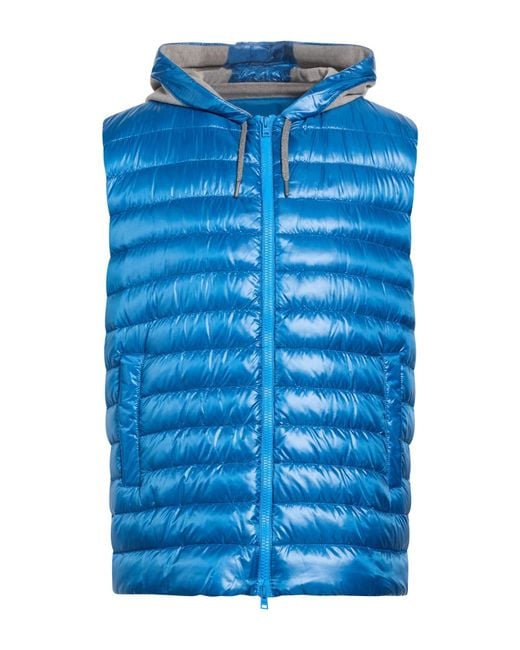 Herno Blue Vest Polyamide, Polyester, Cotton for men