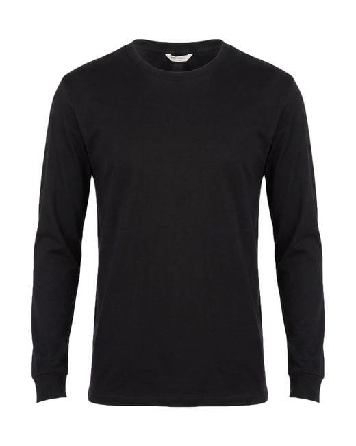 Auralee Black T-Shirt Cotton for men