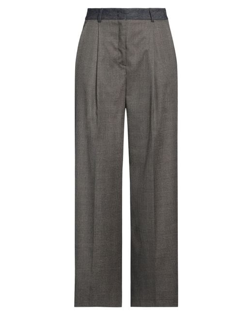 .., merci italia Gray Pants Polyester, Viscose, Elastane