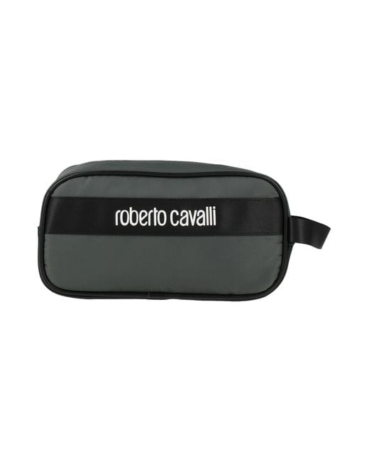Roberto Cavalli Black Military Beauty Case Polyester, Polyurethane for men