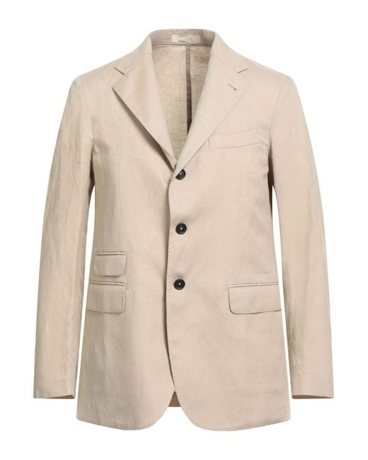 Massimo Alba Natural Blazer Virgin Wool, Linen for men