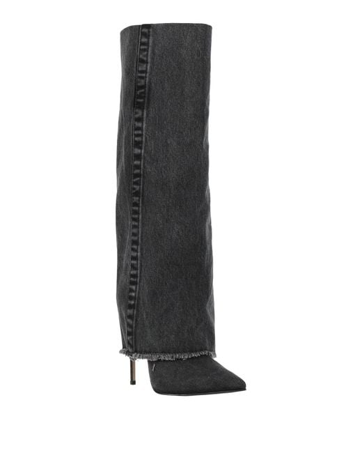 Le Silla Black Boot Textile Fibers