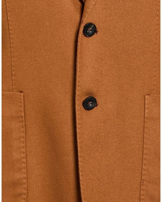 Manuel Ritz Brown Camel Blazer Virgin Wool, Polyamide, Elastane for men
