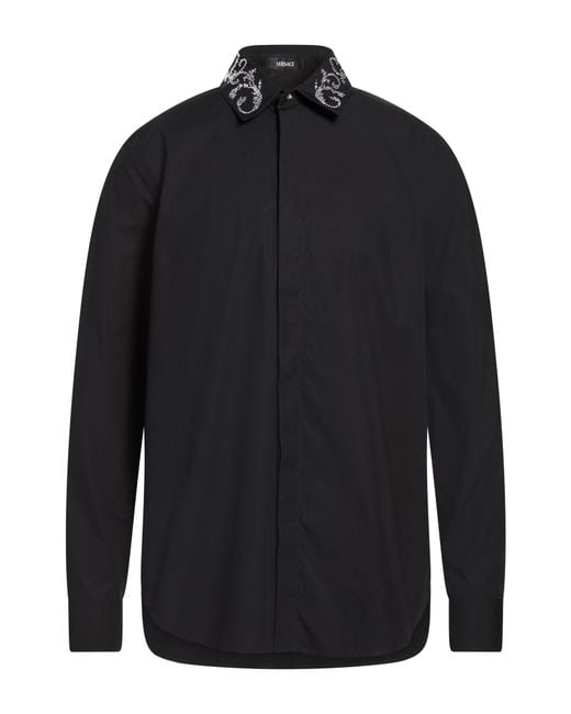 Versace Blue Shirt Cotton for men