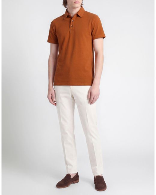 Polo Moorer de hombre de color Orange