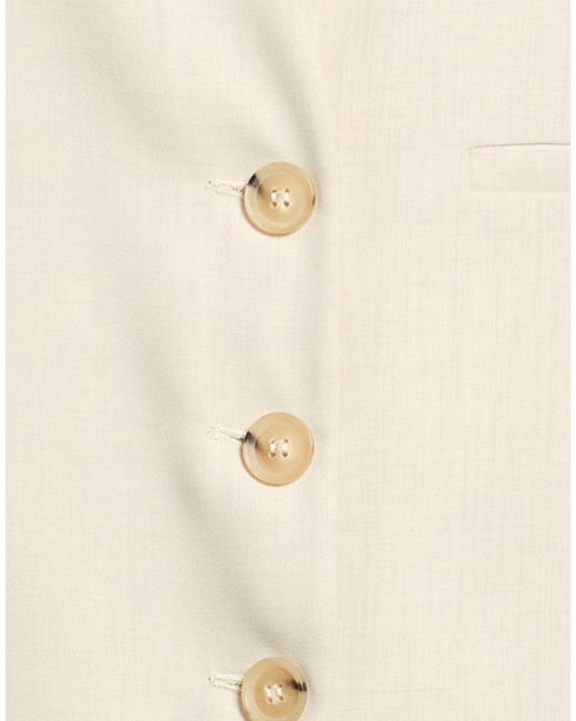 SOLOTRE White Tailored Vest Polyester, Elastane