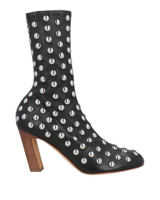 Khaite Black Ankle Boots Leather