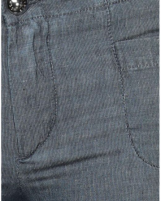 Jacob Cohen Blue Pants Cotton, Linen