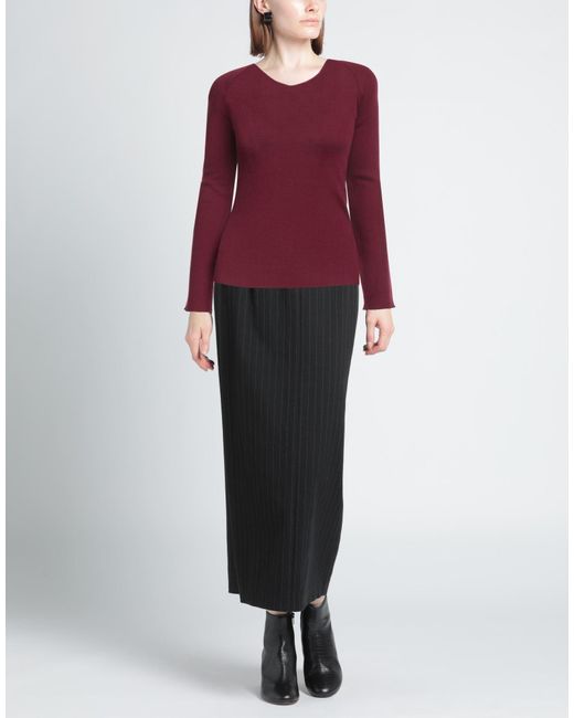 Roberto Collina Red Burgundy Sweater Merino Wool