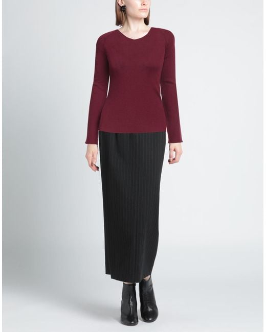 Roberto Collina Red Burgundy Sweater Merino Wool