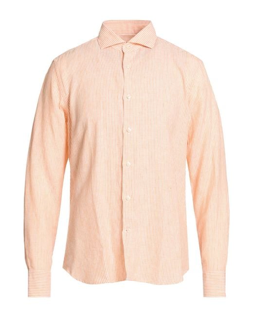 Savile Row Pink Shirt Linen for men