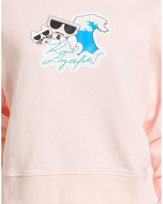 Karl Lagerfeld Pink Sweatshirt Organic Cotton