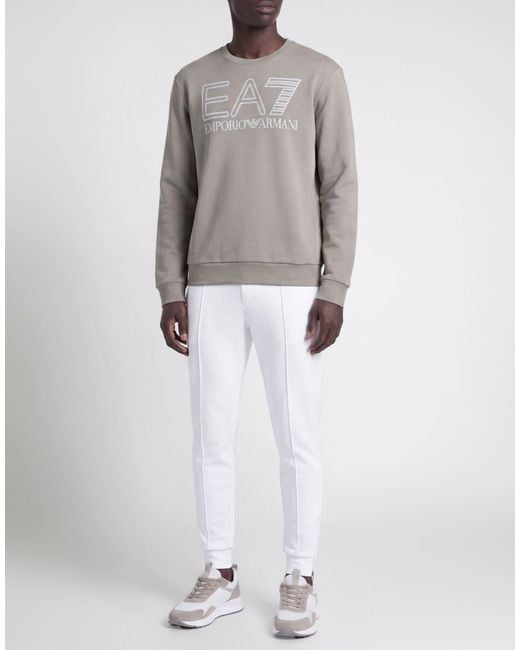 EA7 Gray Sweatshirt Cotton, Elastane for men