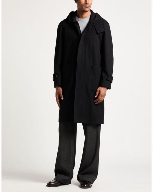 Lardini Black Coat Virgin Wool, Polyamide for men