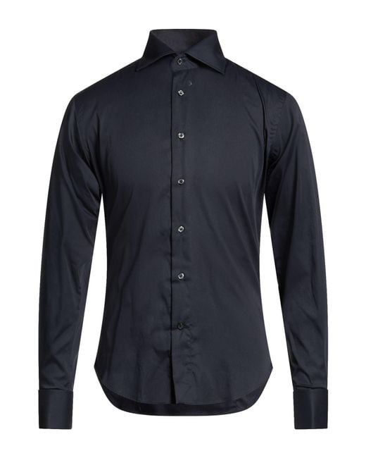 Brian Dales Blue Shirt Cotton, Polyamide, Elastane for men