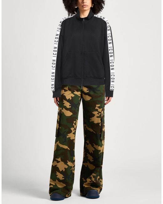 DSquared² Black Sweatshirt Polyamide, Cotton