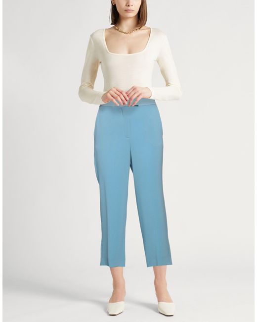Marella Blue Pants Acetate, Polyester
