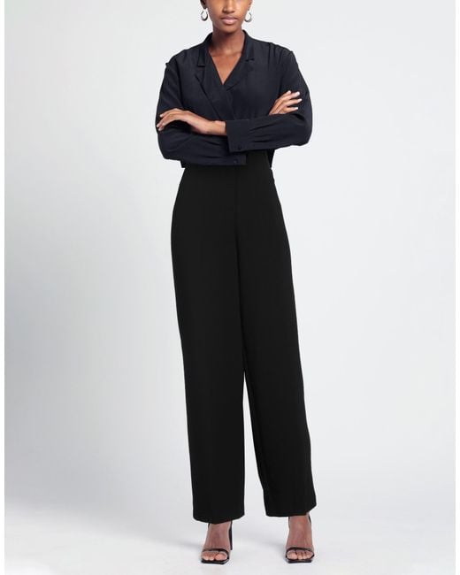 RUE DU BAC Black Pants Polyester, Viscose, Elastane