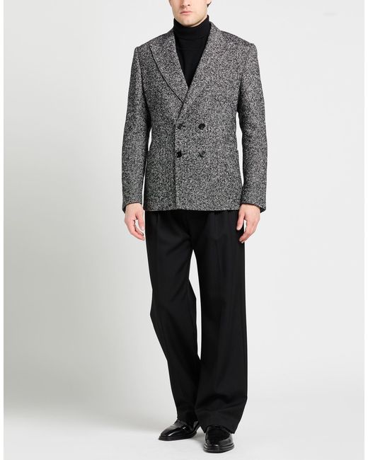 Dolce & Gabbana Gray Blazer Virgin Wool, Polyamide for men
