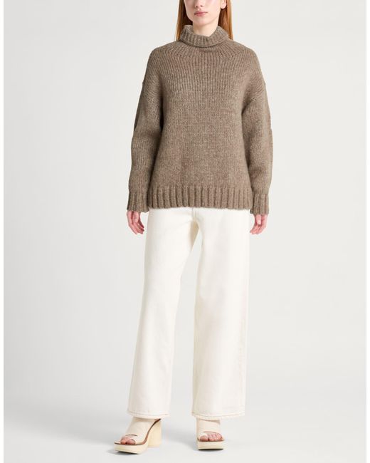 Alpha Studio Brown Rollkragenpullover