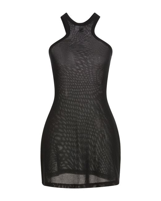 Courreges Black Mini Dress Polyester, Cotton