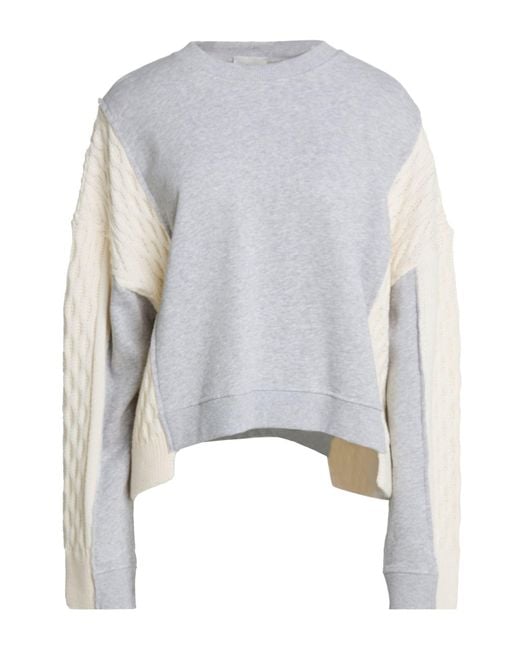 8pm Gray Sweatshirt Cotton, Organic Merino Wool, Acrylic