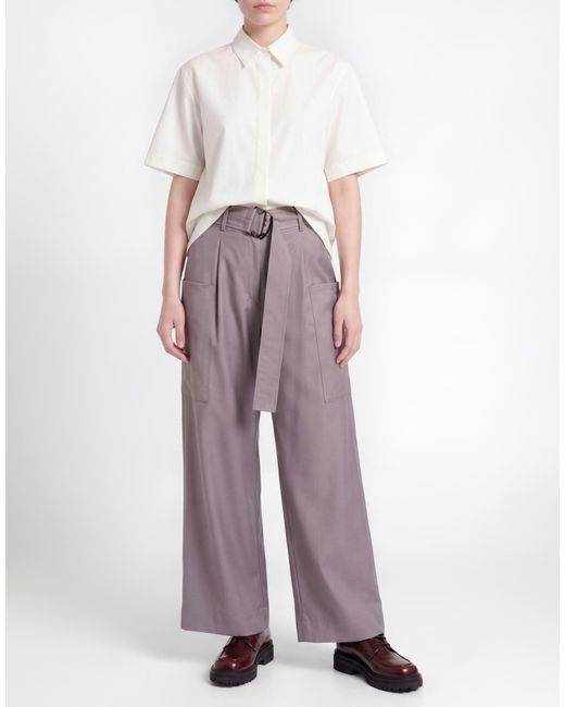 Barba Napoli Gray Lilac Pants Virgin Wool