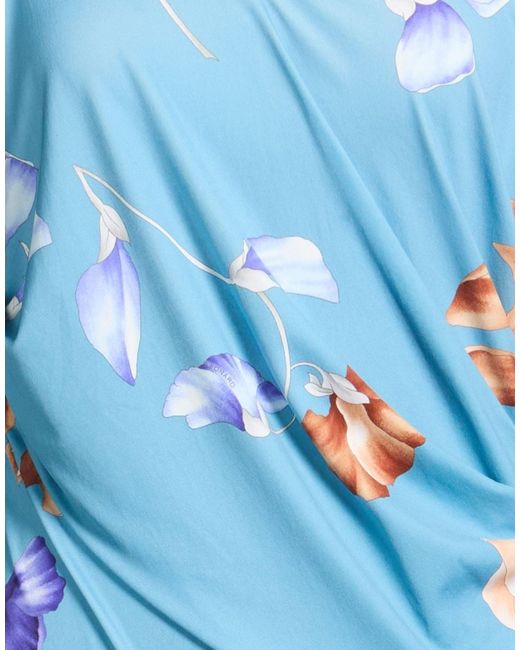 LEONARD Paris Blue Light Maxi Dress Polyamide