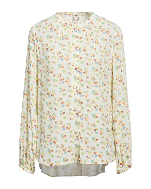 Ines De La Fressange Paris White Ivory Shirt Viscose