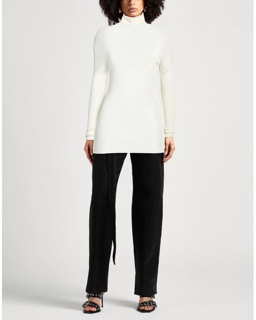 AMI White T-Shirt Viscose, Polyamide